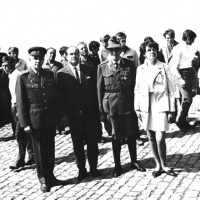Delegácia detašovaného pracoviska VHÚ na oslavách 50. výročia tragickej smrti generála M.R. Štefánika na Bradle 4. mája 1969