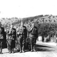 Jednotka 1. čs. armády na Slovensku v Lučatíne.