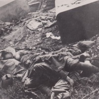 Mŕtvoly padlých na brehu Piavy