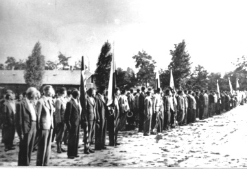Nástup príslušníkov československej vojenskej skupiny v poľských Malých Bronoviciach (august 1939)