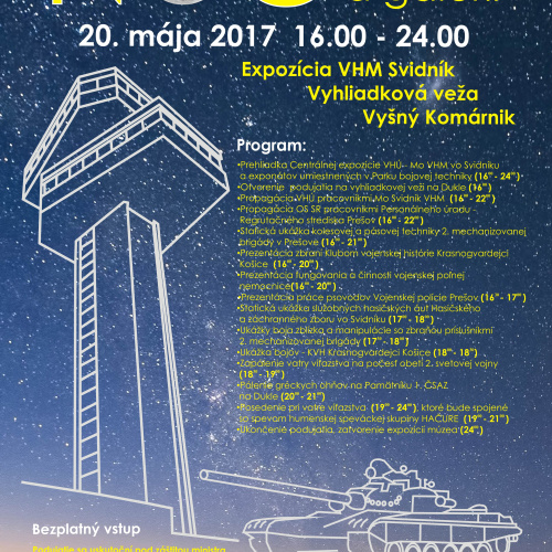 Plagát 20.5.2017 - Noc múzei a galérii VHM Svidník