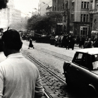 6. Sovietske tanky v uliciach Bratislavy po vpáde vojsk Varšavskej zmluvy do Československa 21. augusta 1968.